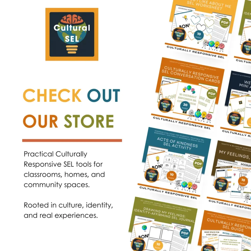 Check out our cultural sel store culturally responsive social emotional learning and trauma-informed, trauma aware resources