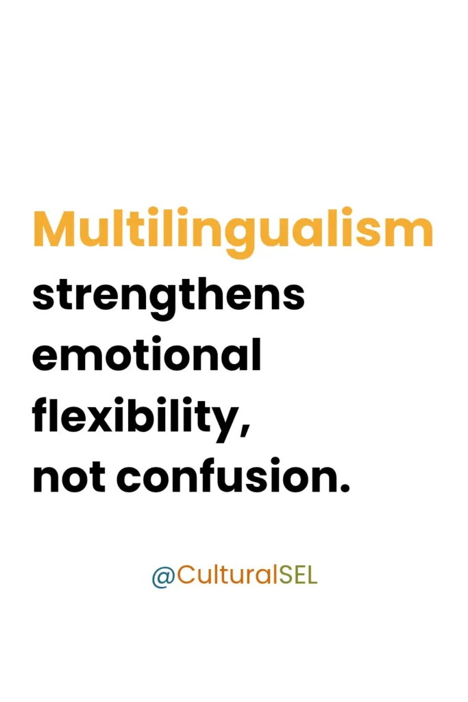 Multilingual social emotional learning framework highlighting emotional flexibility in classrooms